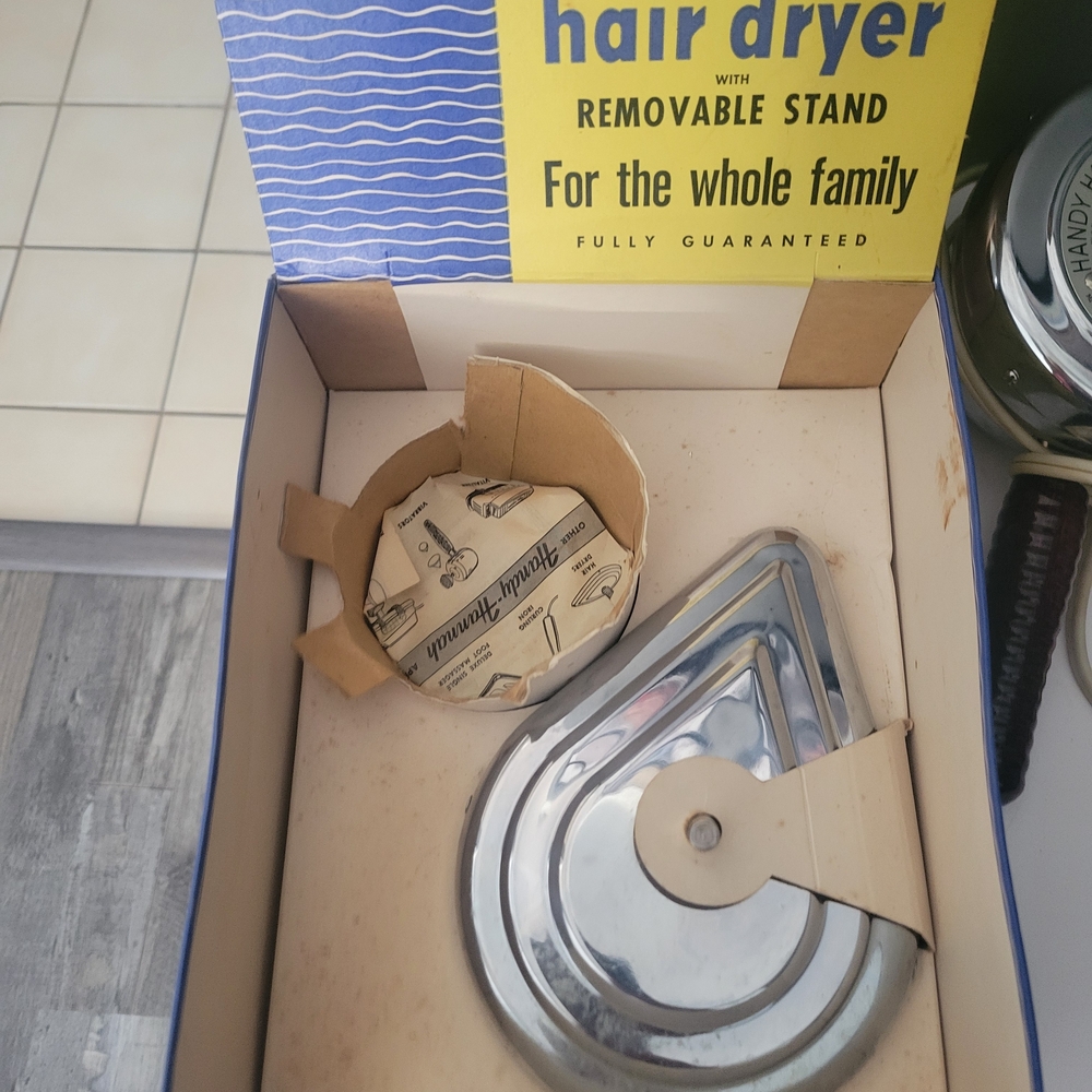 Handy-Hannah Electric Hair Dryer with Removable Stand Vintage Collectible - Picture 5 of 7